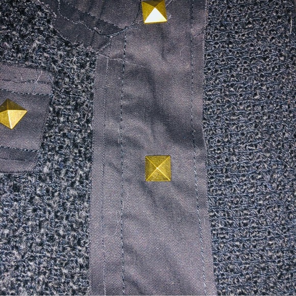 DMBM BLACK COTTON BLEND CROPPED JACKET. Size(XS) - Picture 8 of 14